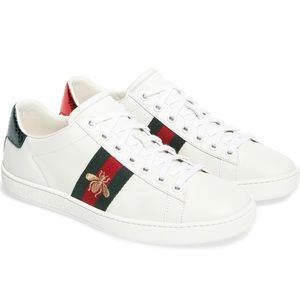Gucci New Ace Sneaker Bee Embroidery sz 39